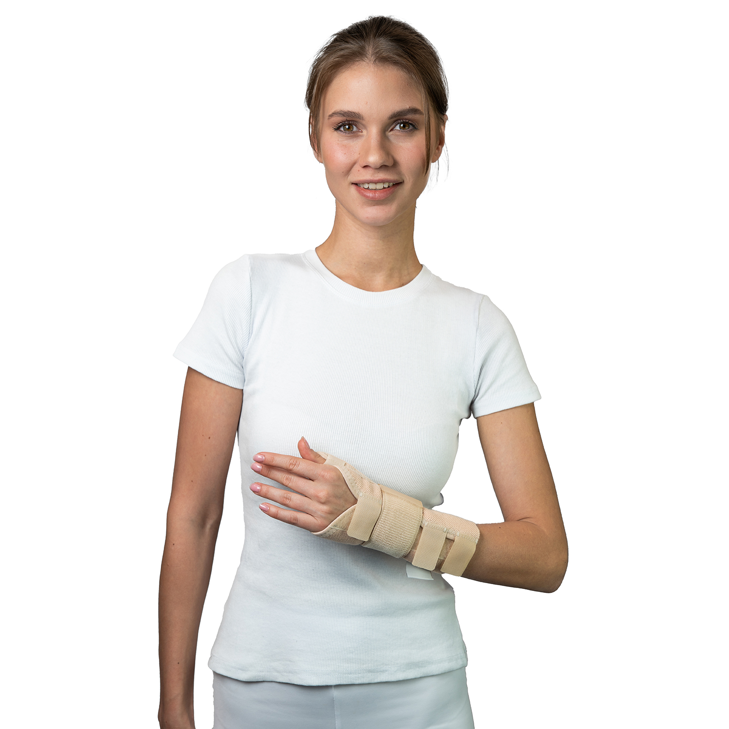 Шина правая для большого пальца и кисти руки с регулировкой алюминиевой опоры