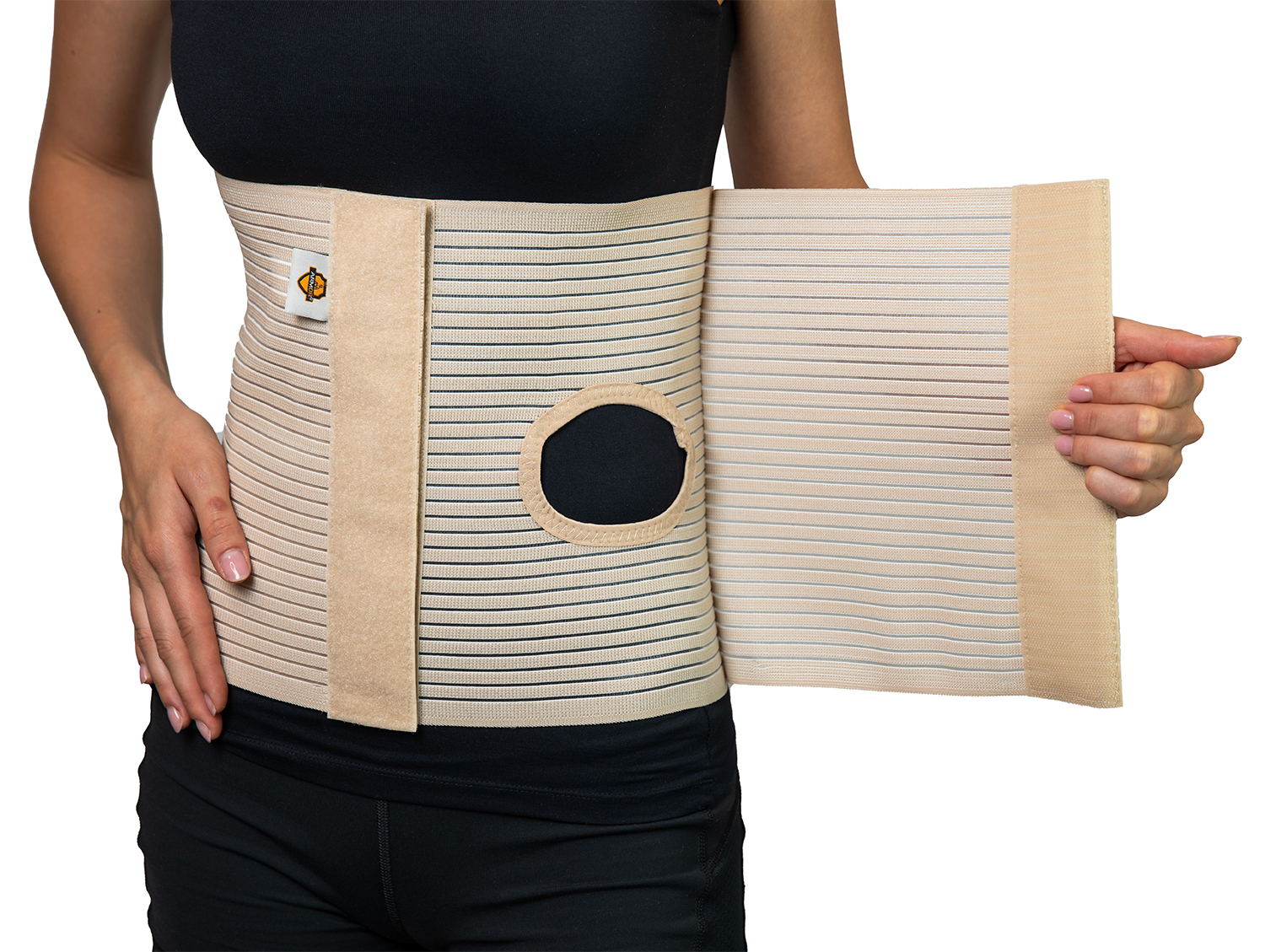 Брюшной бандаж для колостомического мешка высотой 26 см.