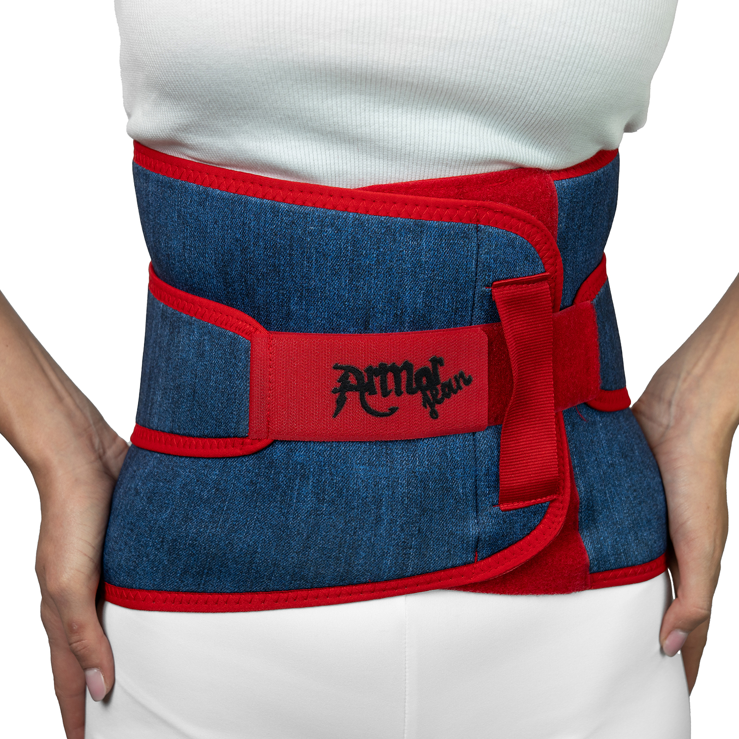 Корсет пояснично-крестцовый с дополнительными поясами, высота спины 26 см джинс