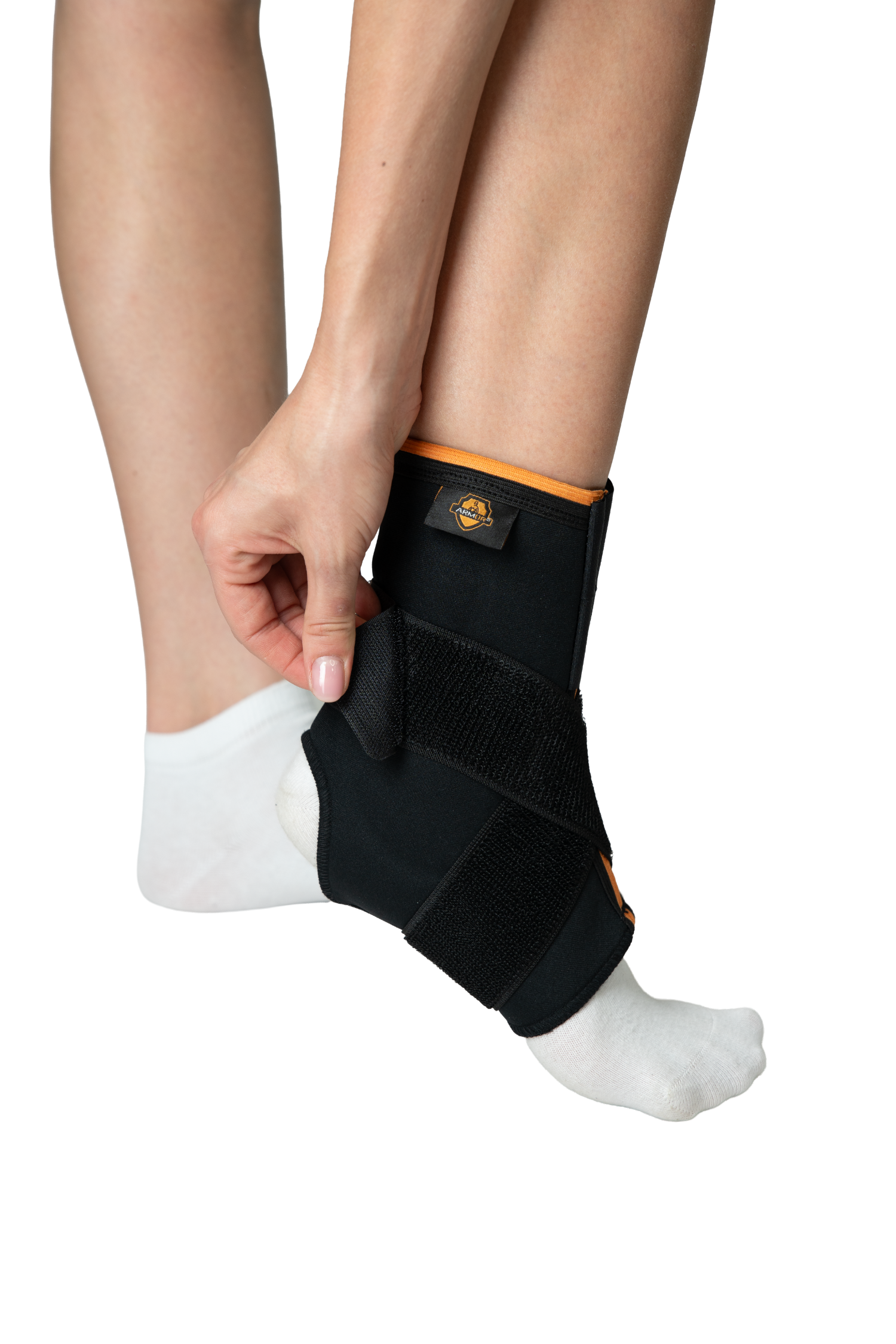 Суппорт лодыжки с защитой лодыжечной подушечки с застежкой на липучке