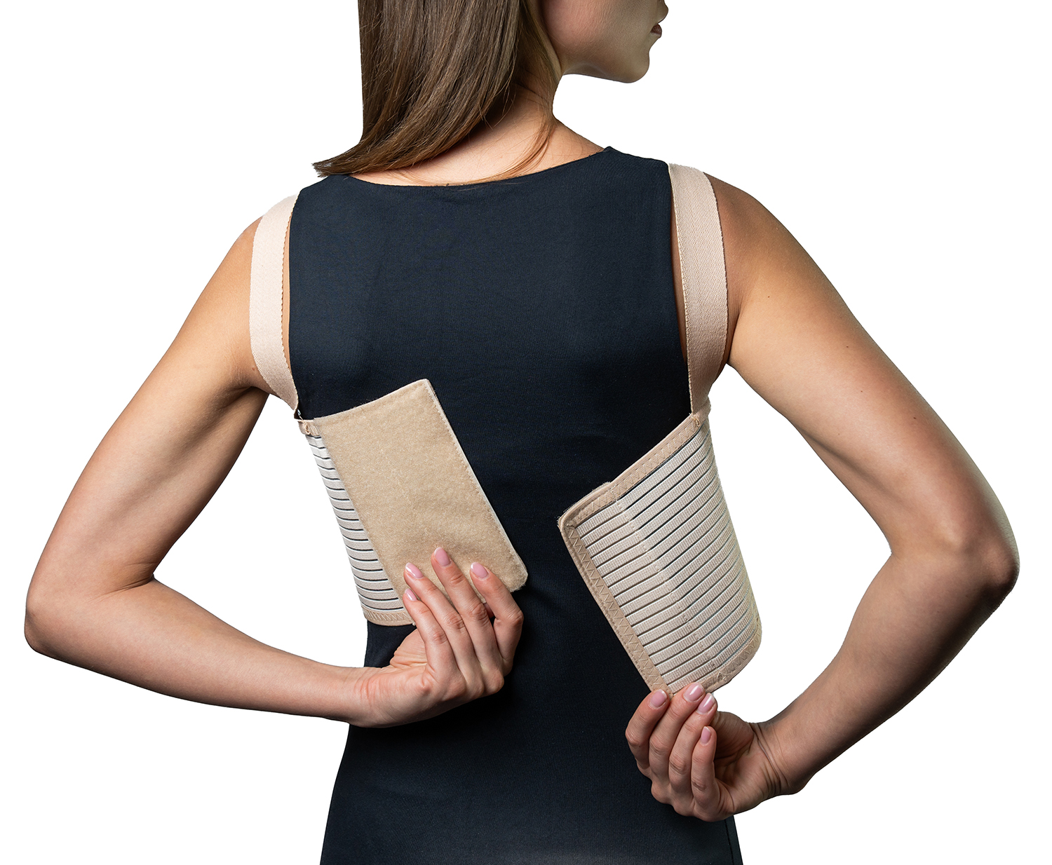 Пояс для грудины с металлическими вставками