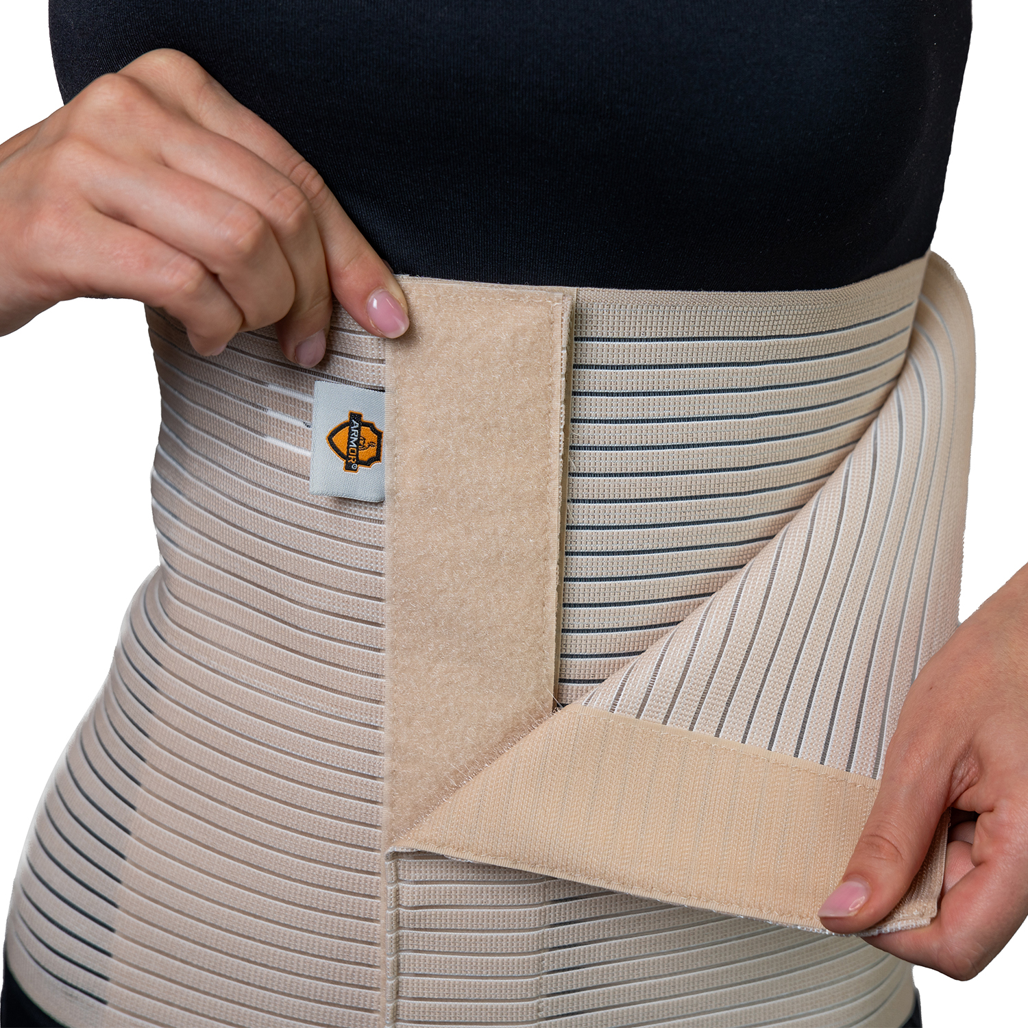 Брюшной бандаж для колостомического мешка высотой 26 см.