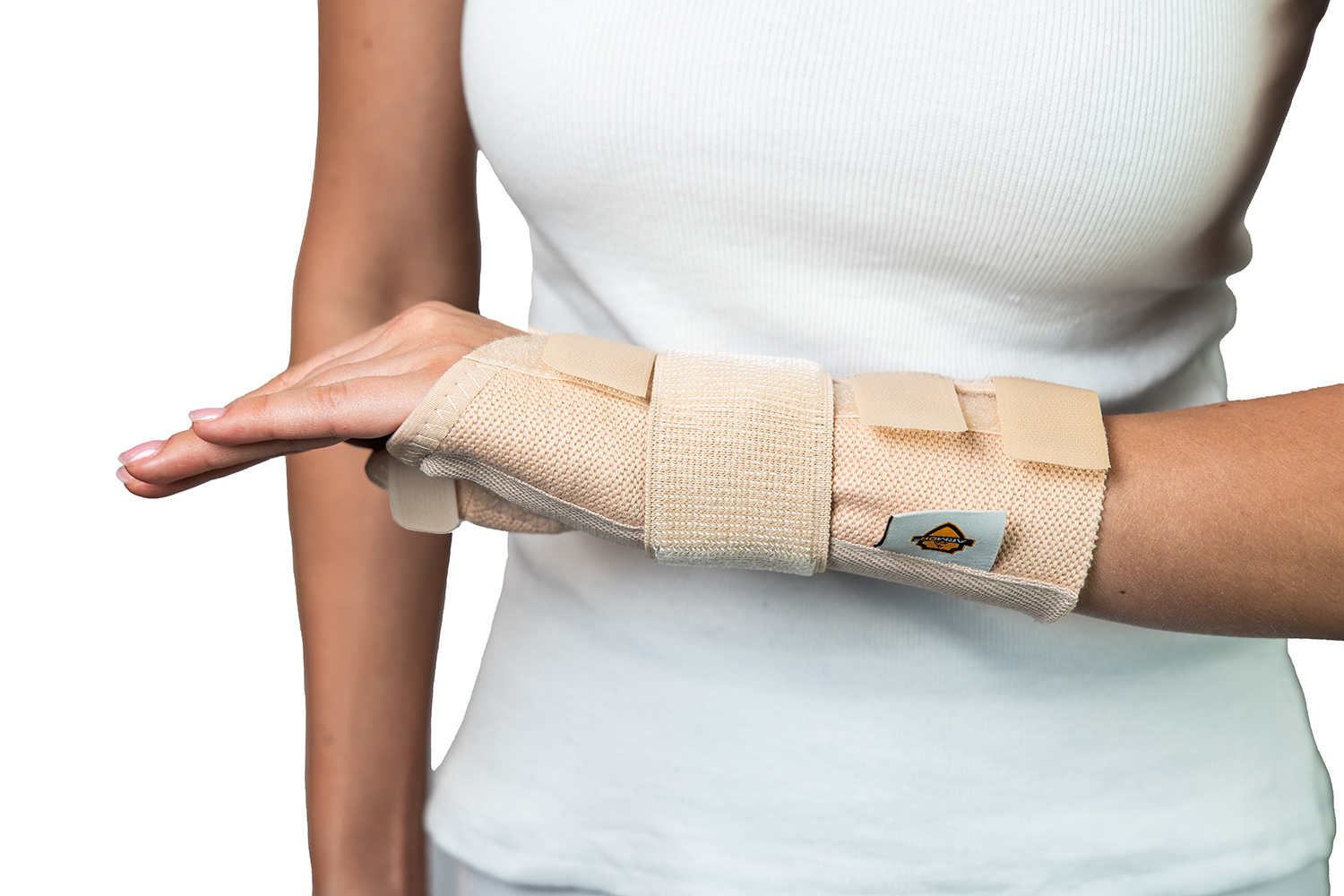 Шина правая для большого пальца и кисти руки с регулировкой алюминиевой опоры