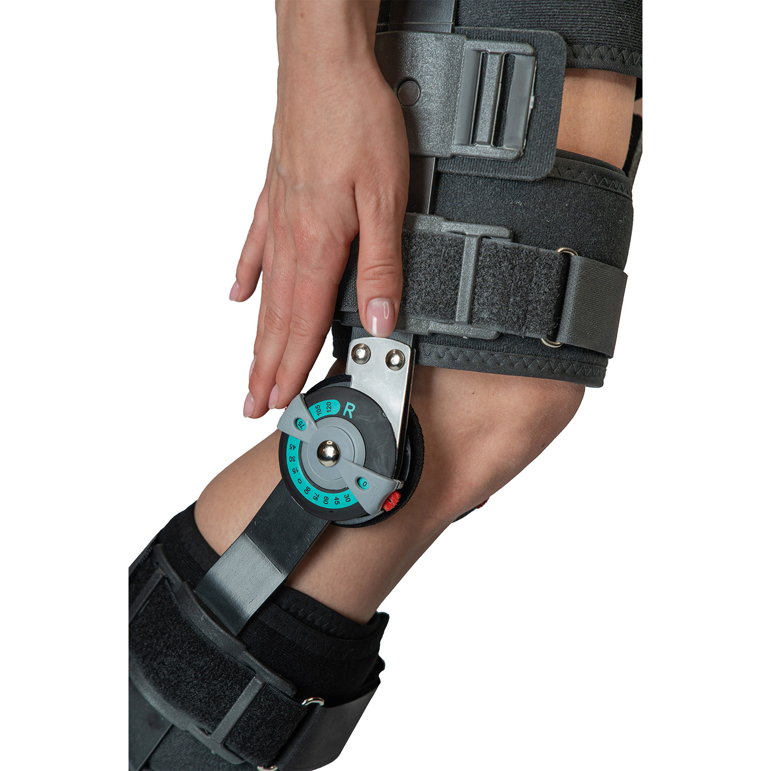 Ортез для коленного сустава, регулируемый по углу наклона