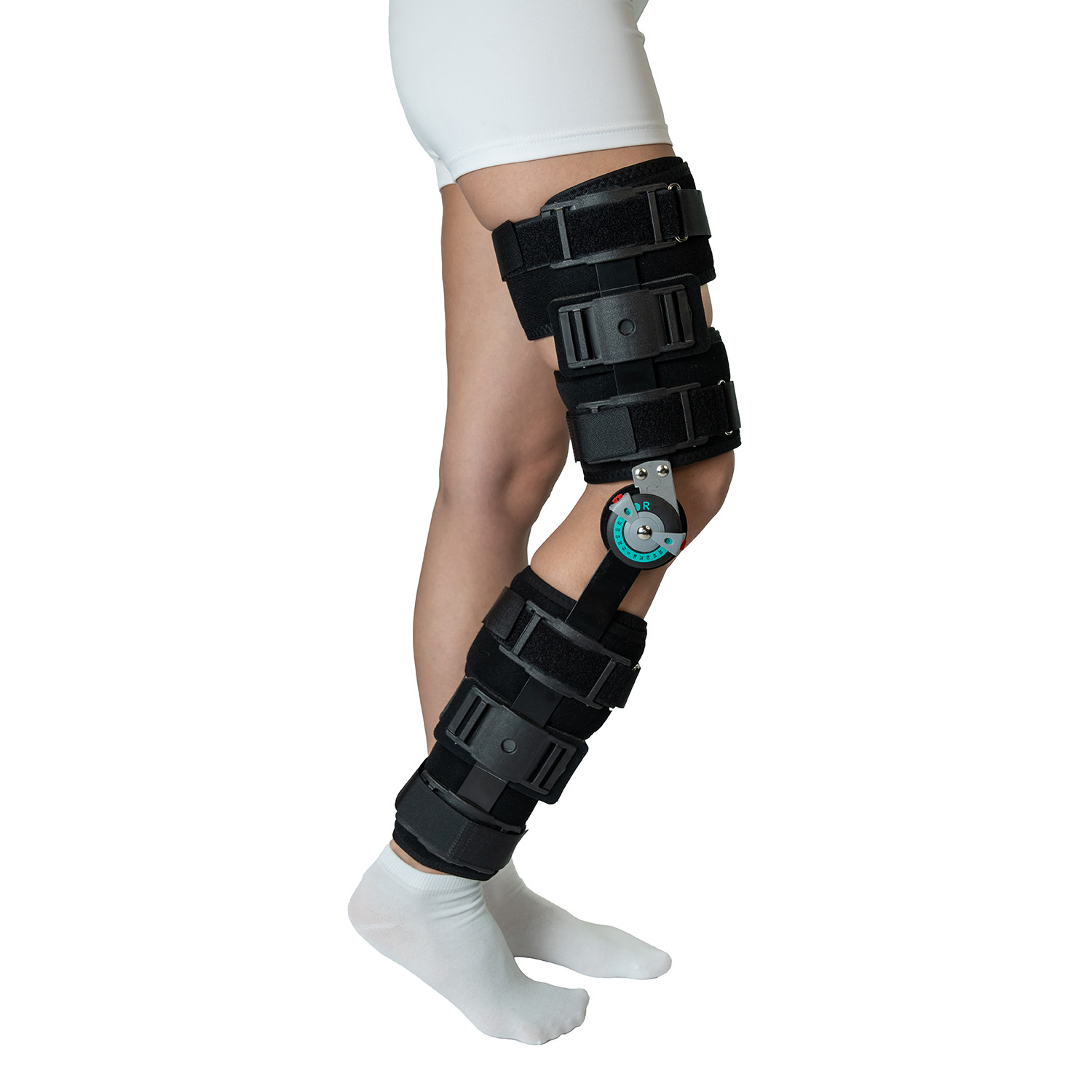 Ортез для коленного сустава, регулируемый по углу наклона