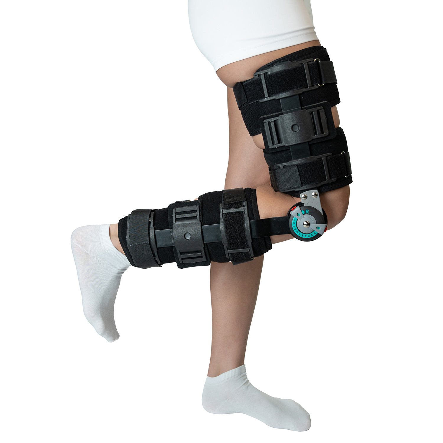 Ортез для коленного сустава, регулируемый по углу наклона