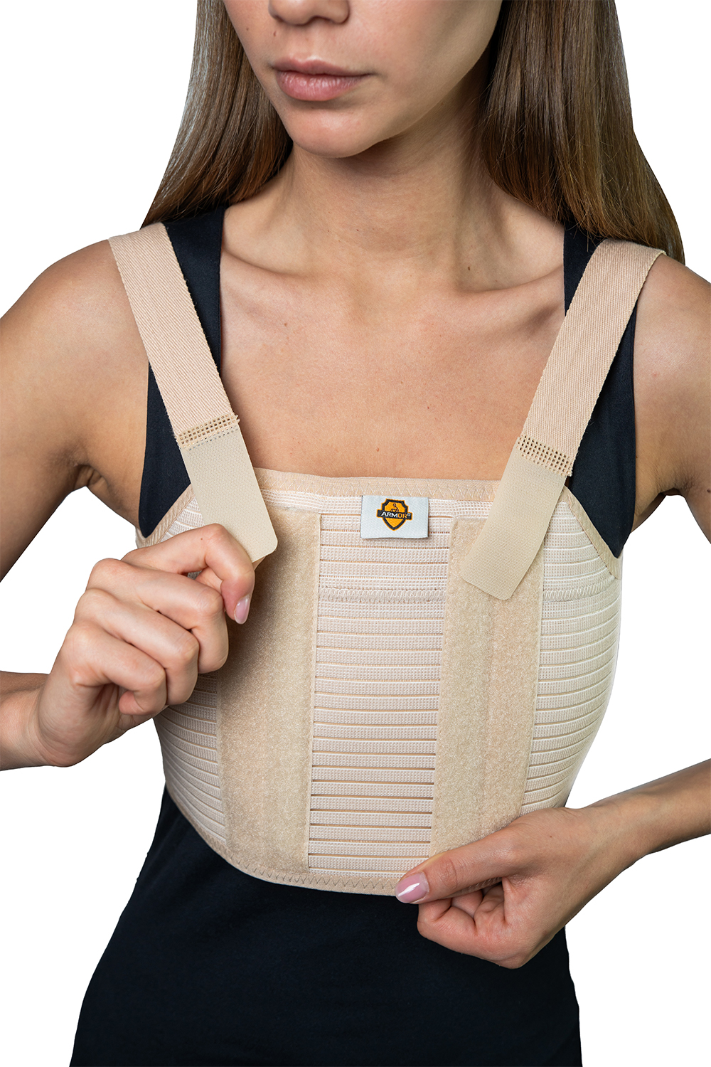 Пояс для грудины с металлическими вставками