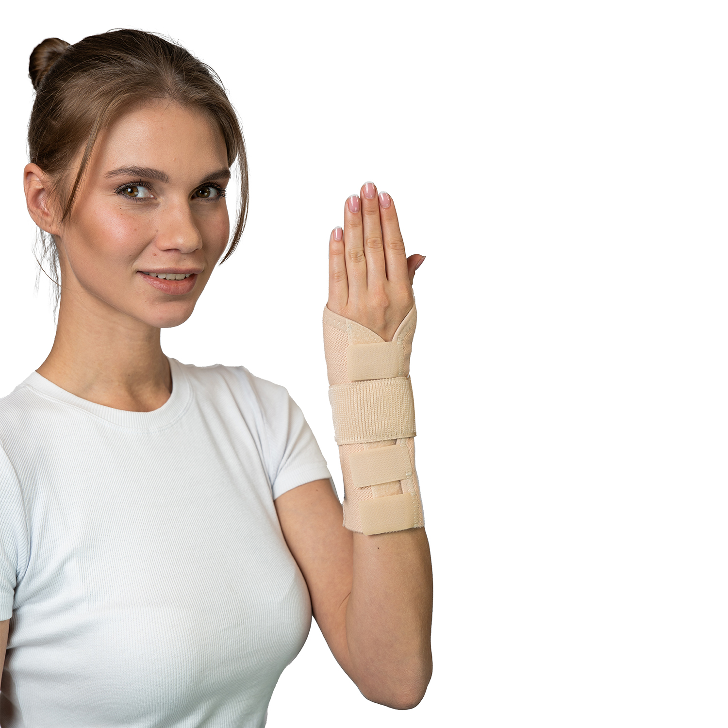 Шина правая для большого пальца и кисти руки с регулировкой алюминиевой опоры