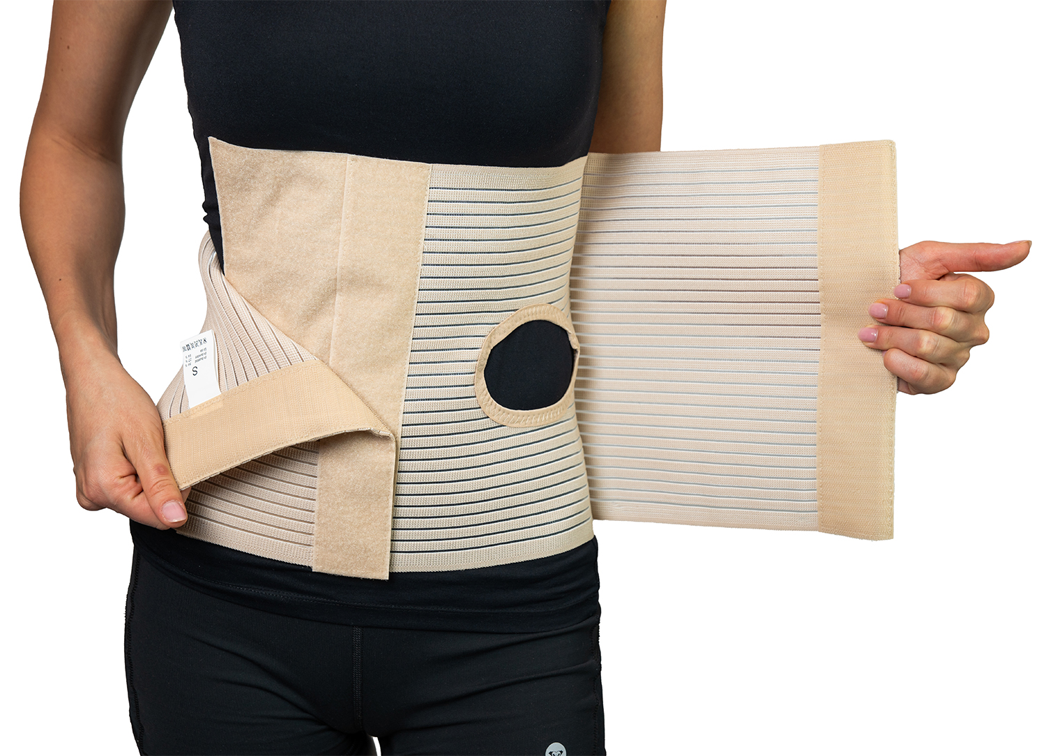 Брюшной бандаж для колостомического мешка высотой 26 см.