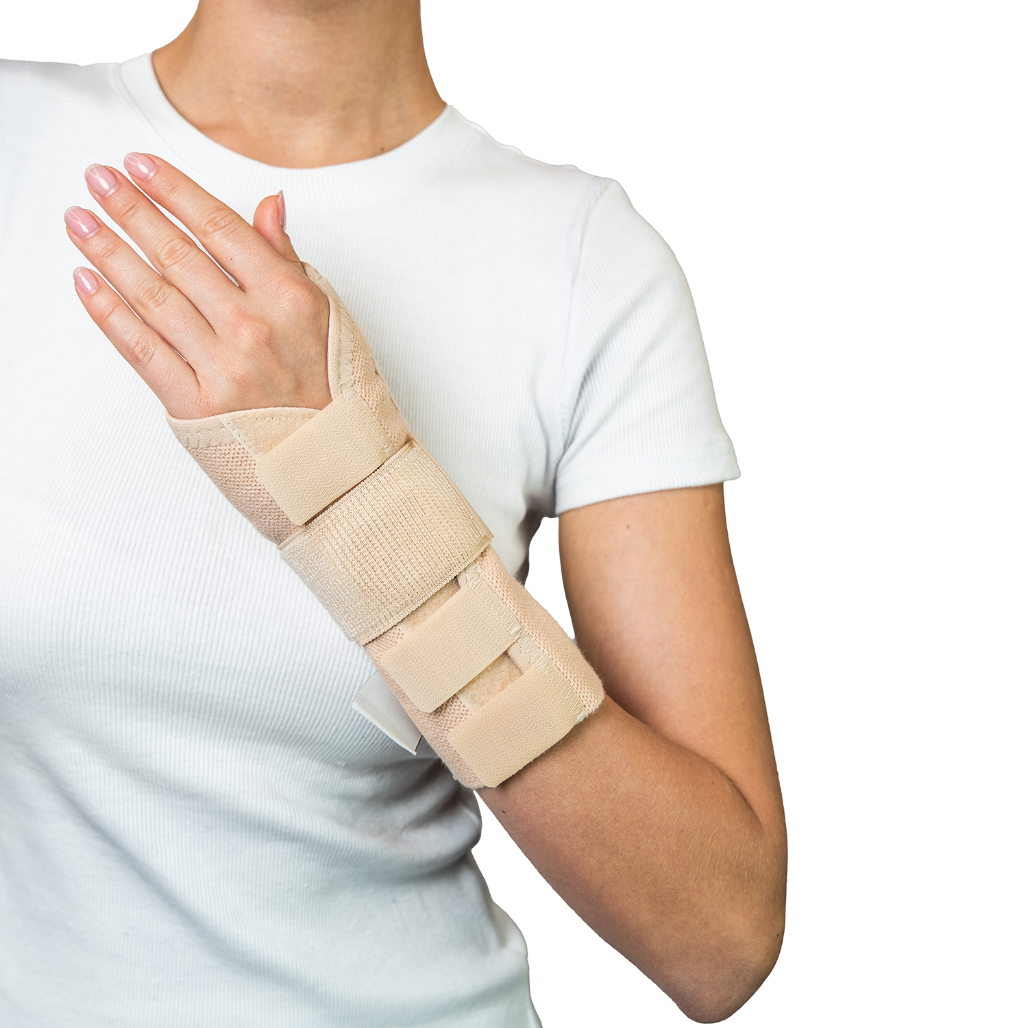 Шина правая для большого пальца и кисти руки с регулировкой алюминиевой опоры