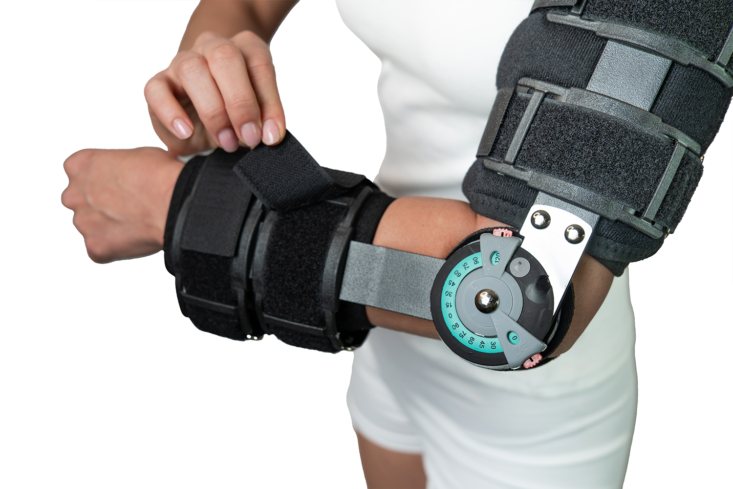 Шина контактная для локтя с регулируемым углом наклона