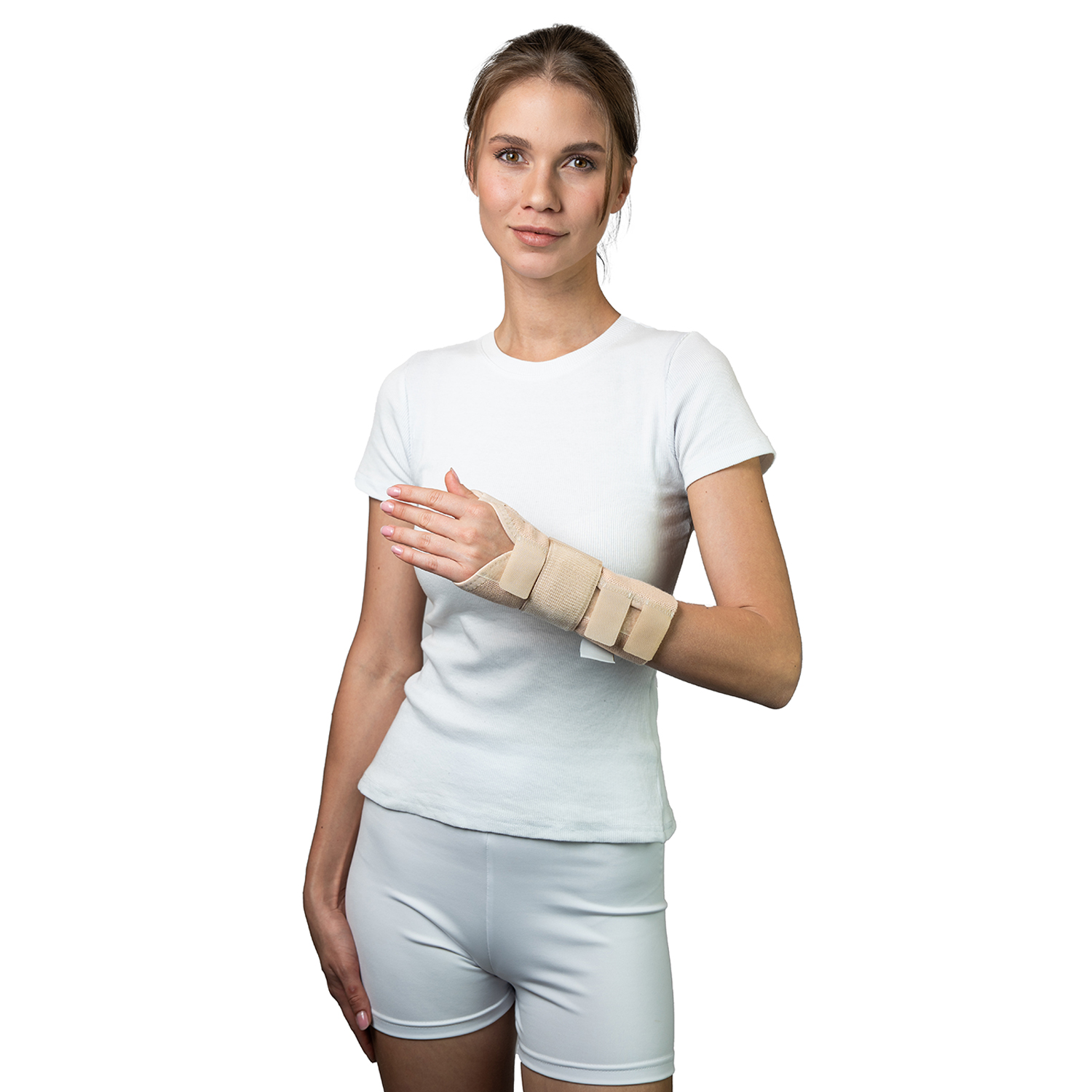 Шина правая для большого пальца и кисти руки с регулировкой алюминиевой опоры