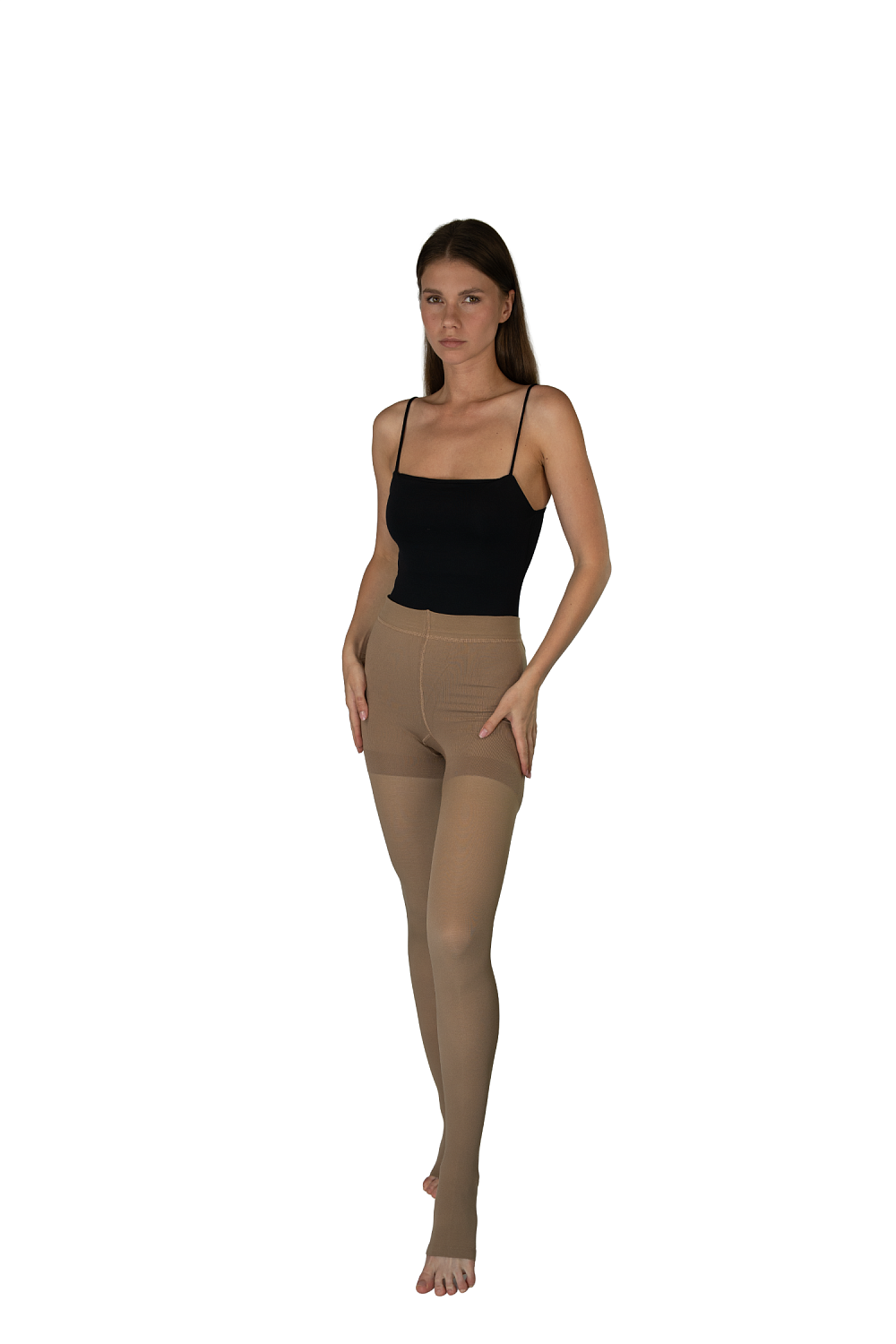 Чулки-колготки медицинские компрессионные с открытым носком