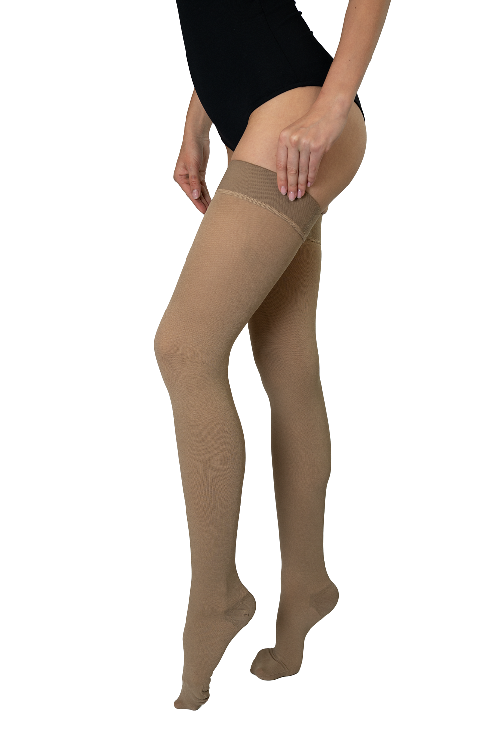 Носки медицинские компрессионные выше колена с закрытым носком ARS11A