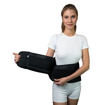 Корсет пояснично-крестцовый, с пластиковой опорой, высота спины 32 см